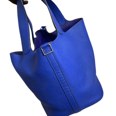 Hermès Picotin 26 in Electric Blue with Silver Hardware