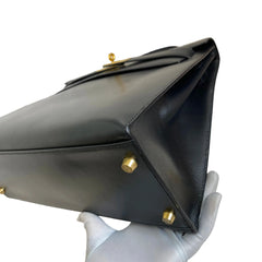 Enduring Icon: Hermès Kelly 32 in Black Box Leather with Gold Hardware
