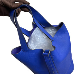 Hermès Picotin 26 in Electric Blue with Silver Hardware