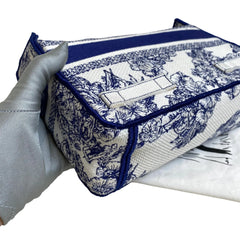 Dior Camp Small Blue Embroidered Crossbody Bag