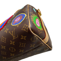 Louis Vuitton x Yayoi Kusama Speedy 25 Bandoulière - "Faces" Monogram - Microchip
