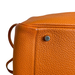 Hermès Lindy 34 in Orange Taurillon Clemence with Silver Hardware