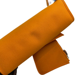 Hermès Herbag 31 in Orange with Silver Hardware