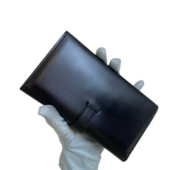 Hermès Bearn Long Wallet in Black Box Leather with Silver Hardware