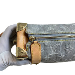 Louis Vuitton Side Trunk MM - Monogram Jacquard Denim (Washed Grey) - Gold Hardware