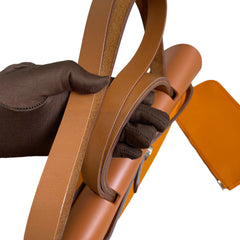 Hermès Herbag 31 in Orange with Silver Hardware