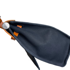 Hermès Herbag 31 in Black Canvas and Leather with Silver Hardware