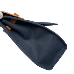 Hermès Herbag 31 in Black Canvas and Leather with Silver Hardware
