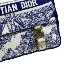 Dior Camp Small Blue Embroidered Crossbody Bag