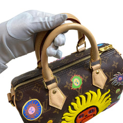 Louis Vuitton x Yayoi Kusama Speedy 25 Bandoulière - "Faces" Monogram - Microchip