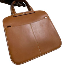 Hermès Halzan Mini in Saddle Leather with Silver Hardware