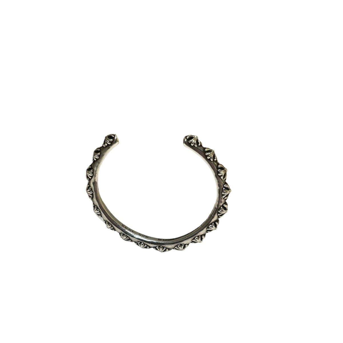Chrome Hearts Cross Band Bangle Bangle .925 Sterling Silver with repeating cross motif