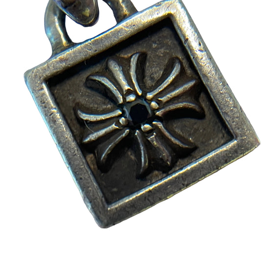 Chrome Hearts Framed CH Plus Pendant - .925 Sterling Silver (Square Charm)