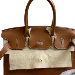 Hermès Birkin 30 Barenia Faubourg Fauve Silver Hardware (PHW) | Stamp A (2017) | Full Set with Certificate