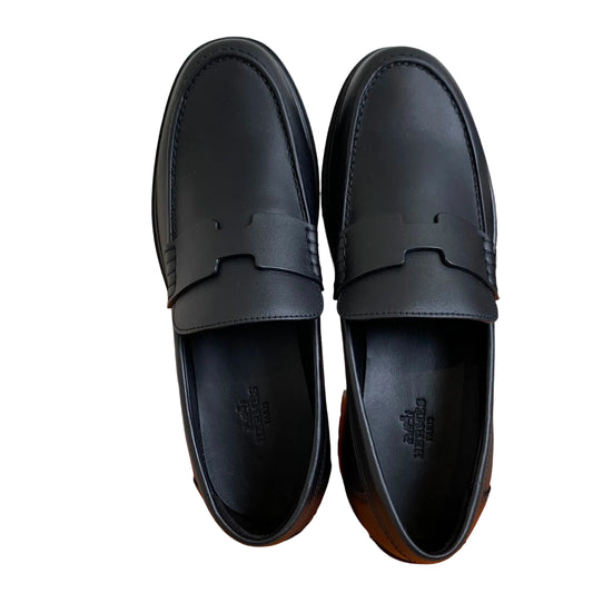 Hermès Hitch Black Loafers Size 37