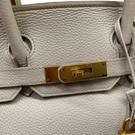 Hermes Birkin 30 White Gold Hardware A Stamp