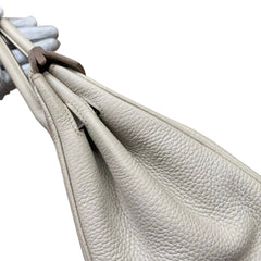 Hermes Birkin 30 White Gold Hardware A Stamp