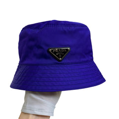 Sporty Archive Accent: Prada Blue-Purple Nylon Bucket Hat Size M
