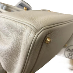Hermes Birkin 30 White Gold Hardware A Stamp