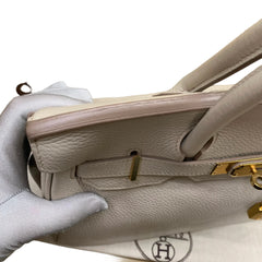 Hermes Birkin 30 White Gold Hardware A Stamp