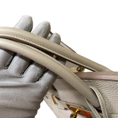 Hermes Birkin 30 White Gold Hardware A Stamp