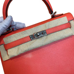 Hermès Kelly 25 in T5 Jaipur Pink Epsom with Silver Hardware