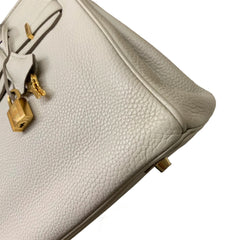 Hermes Birkin 30 White Gold Hardware A Stamp