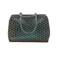 Goyard Bellechasse Biaude PM Tote Bag in Green Structured Work Bag Front View