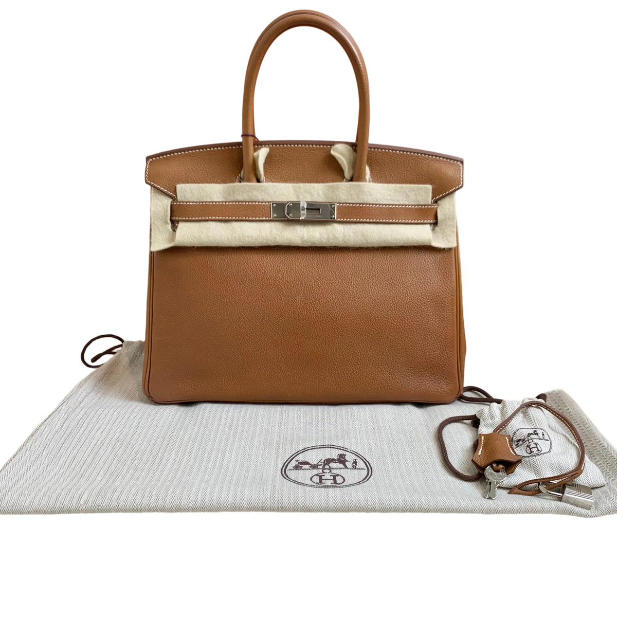 Hermès Birkin 30 Barenia Faubourg Fauve Silver Hardware (PHW) | Stamp A (2017) | Full Set with Certificate