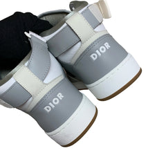 Dior B27 High-Top Sneakers - Gray & White Oblique Jacquard (Size EU 42 / US 9)