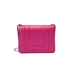 Bvlgari Serpenti Forever Bag - Hot Pink Calfskin & Enamel Snake Head (20cm)