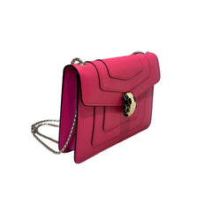 Bvlgari Serpenti Forever Bag - Hot Pink Calfskin & Enamel Snake Head (20cm)