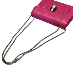 Bvlgari Serpenti Forever Bag - Hot Pink Calfskin & Enamel Snake Head (20cm)