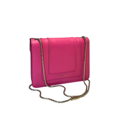 Bvlgari Serpenti Forever Bag - Hot Pink Calfskin & Enamel Snake Head (20cm)