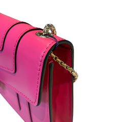 Bvlgari Serpenti Forever Bag - Hot Pink Calfskin & Enamel Snake Head (20cm)