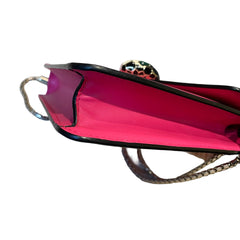 Bvlgari Serpenti Forever Bag - Hot Pink Calfskin & Enamel Snake Head (20cm)