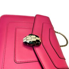 Bvlgari Serpenti Forever Bag - Hot Pink Calfskin & Enamel Snake Head (20cm)