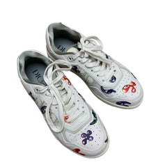 Dior x Kenny Scharf B27 Low-Top Sneakers - White Leather Graffiti Print (Size EU 42 / US 9)