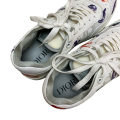 Dior x Kenny Scharf B27 Low-Top Sneakers - White Leather Graffiti Print (Size EU 42 / US 9)