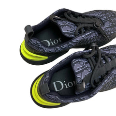 Dior B24 Sneakers - Black & Purple Oblique Tech Fabric (Size EU 41 / US 8)