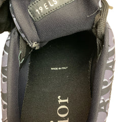 Dior B24 Sneakers - Black & Purple Oblique Tech Fabric (Size EU 41 / US 8)