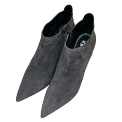 Roger Vivier Grey Suede Ankle Boots - Pointed Toe (Size EU 39.5 / US 9.5)