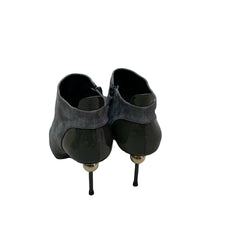 Roger Vivier Grey Suede Ankle Boots - Pointed Toe (Size EU 39.5 / US 9.5)