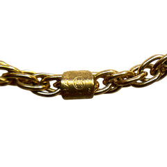 Chanel Vintage "Lava" Coin Necklace - Molten Gold Tone CC Medallion (Rare 90s)