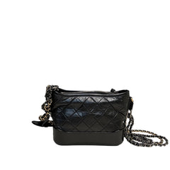 Chanel Gabrielle Small Hobo Bag Black Limited Badge Charms