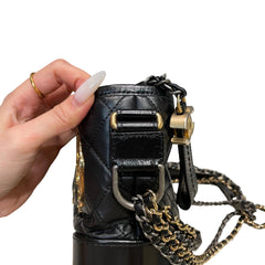 Chanel Gabrielle Small Hobo Bag Black Limited Badge Charms