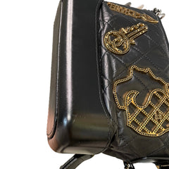 Chanel Gabrielle Small Hobo Bag Black Limited Badge Charms