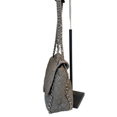 The Ultimate Collector’s Grail: CHANEL Airport Shoulder Bag in Elephant Grey with Silver Hardware