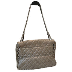 The Ultimate Collector’s Grail: CHANEL Airport Shoulder Bag in Elephant Grey with Silver Hardware