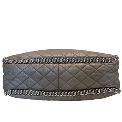 The Ultimate Collector’s Grail: CHANEL Airport Shoulder Bag in Elephant Grey with Silver Hardware